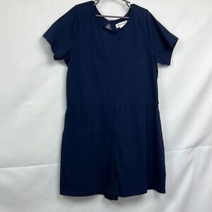 Melrose and Market Navy Open back knit girls romper size xl (14/16) EUC